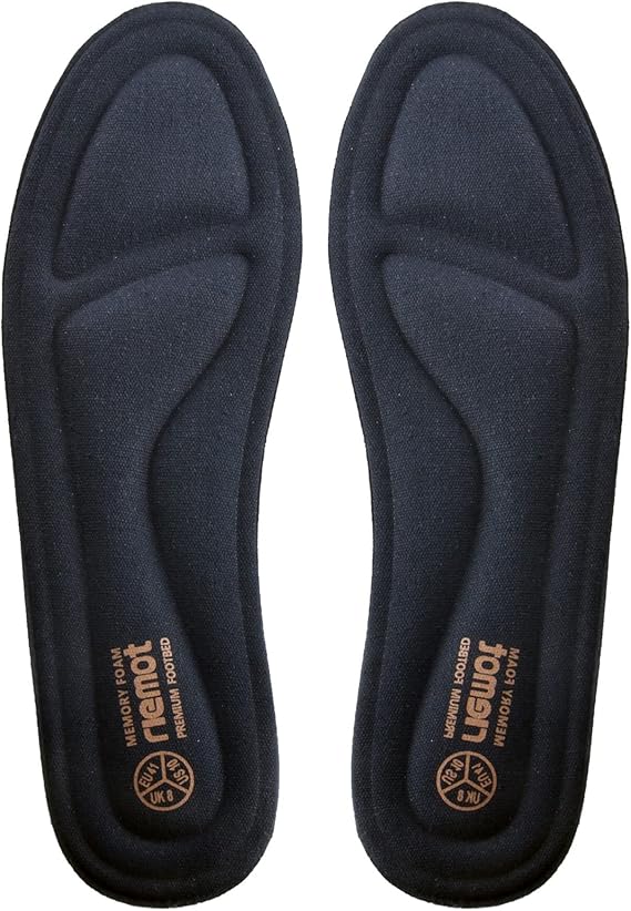 riemot Womens Memory Foam Insoles Comfort Cushioning Shoe Inserts Super Soft Replacement Innersoles for Running Shoes Work Boots Sneakers Liners Navy EU 38