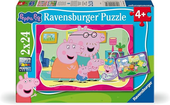 Ravensburger Peppa Pig 2x24 Piece Jigsaw Puzzle Set for Kids
