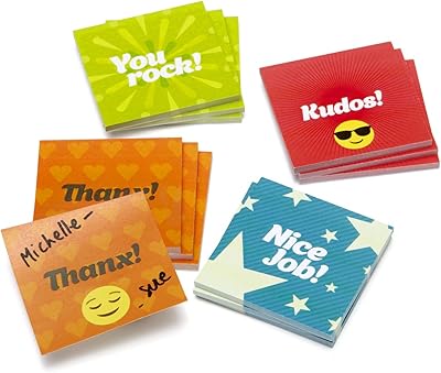 Trainers Warehouse Mini Kudos Sticky Notes Set of 12 | Clever & Colorful - Recognize Large or Small Contributions, Inspire Continued Efforts | Measures 2.25 Square