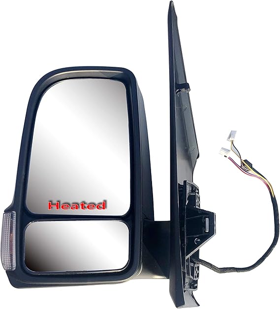 Replacement Driver Left Side Mirror with Power Folding Heated and Signal Light Fit Mercedes Sprinter and Frightliner Sprinter 2019-onward