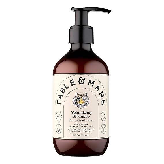 Fable & Mane Volumizing Shampoo, adds Weightless Volume from Root to Ends. Cleanses and Shine-Boosting with Alma For Thinning, Fine or Medium Hair Types