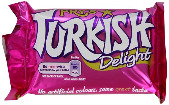 Fry's Milk Chocolate Turkish Delight Rose Flavour 51g. (Pack of 3)