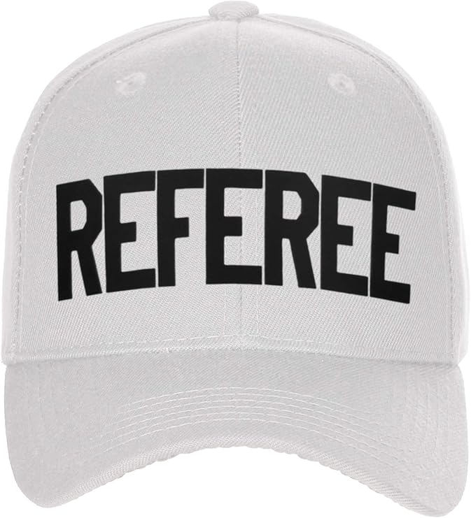 Classic Structured Baseball Hat Custom Referee Letters Adjustable Curved Visor
