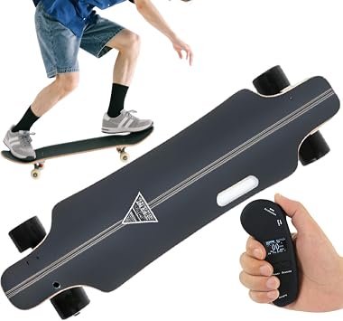 Electric Longboard Skateboard,Electric Skateboards,7 Layers Maple Skateboard Deck,700w Dual Motor,4 Gear Settings,Maximum Climbing Grade 15%-30%Optional Endurancedualdrive 16km