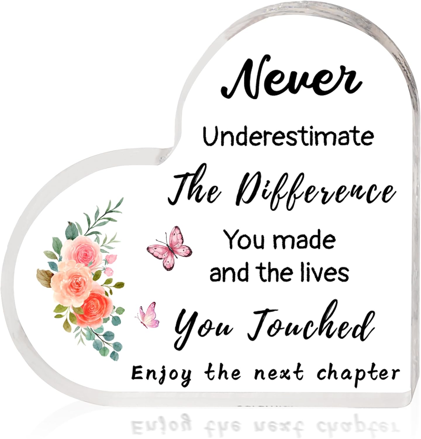 Retirement Gift for Woman - Thank You Gifts Acrylic Plaque Decorative Sign Going Away Gift Leaving Gifts Farewell Graduate Inspirational Appreciation Gifts for Women Men Boss Coworker Friend