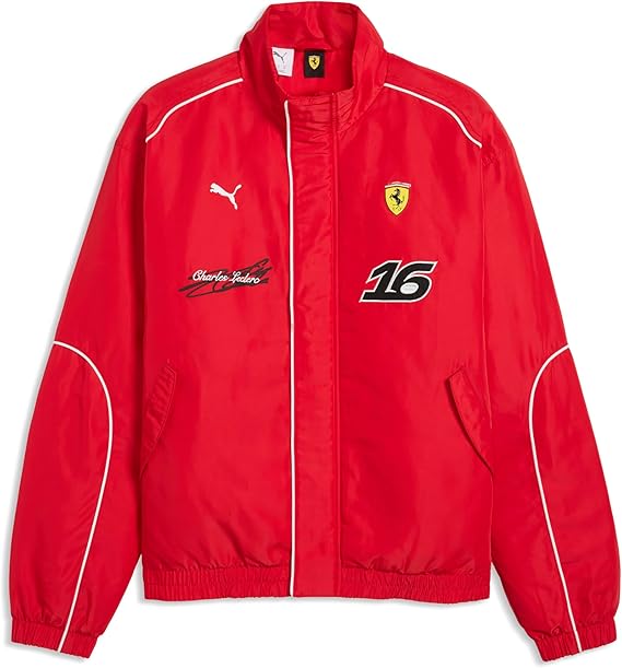 PUMA Ferrari F1 Men's Charles Leclerc Driver Racing Jacket - Rosso Corsa