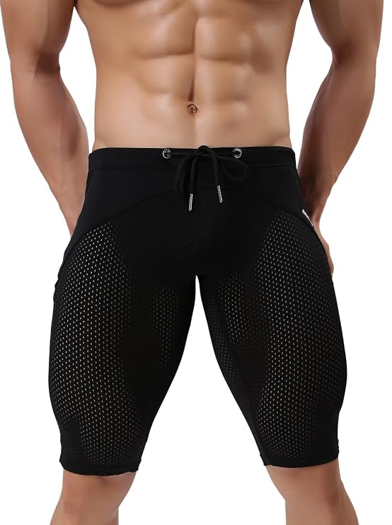 BRAVE PERSON Men's Fashion Breathable Mesh Elastic Training Shorts Swim Trunks Beach Pants 2240