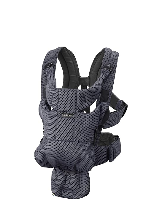 BabyBjorn Baby Carrier Free, Anthracite, 3D Mesh | Infant Carrier (7-26.5 lbs), Front Facing, Outward Facing, with Back Support, Ergonomic, Lumbar Support
