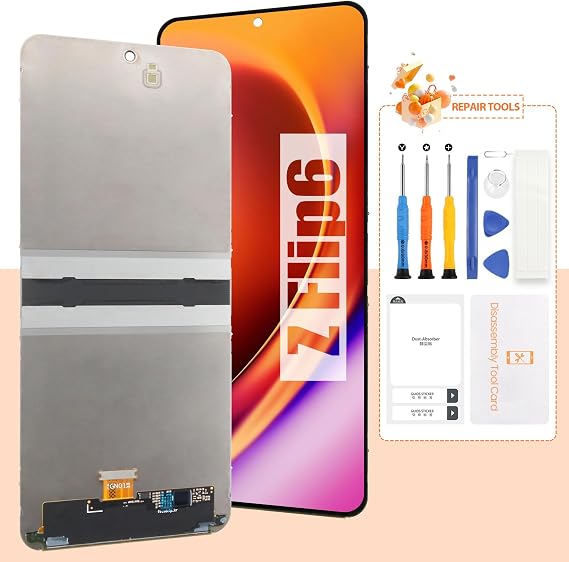 Screen for Samsung Galaxy Z Flip 6 5G Screen Replacement for Samsung Z Flip 6 LCD Screen SM-F741B,SM-F741U,SM-F741W Touch Display Digitizer Assembly Repair Parts(Black No Frame)