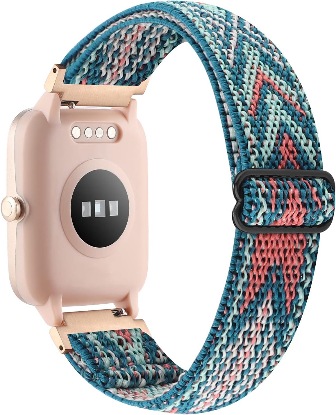 YONWORTH Adjustable Elastic Watch Band Compatible with Veryfitpro ID205L ID205S ID205 ID205U Smart Watch Bands, 19mm Stretchy Nylon Loop Strap Soft Wrist Bands for Women Men Green Arrow