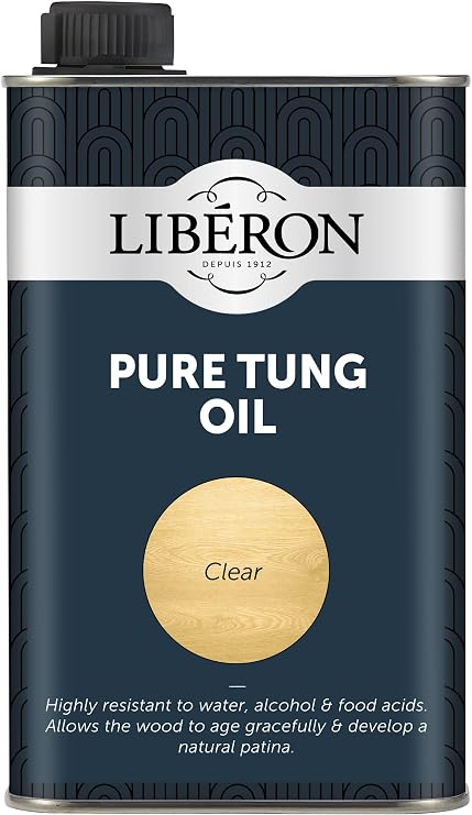 Libéron Pure Tung Oil for Interior & Exterior Wood, Clear, 500ml