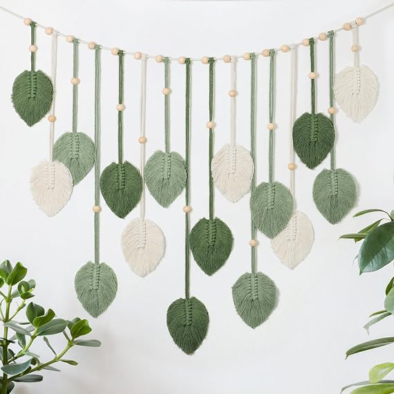 Betylifoy Macrame Wall Hanging Large Macrame Leaves Tapestry Wall Hanging