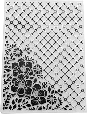 Exquisite Floral Embossing Template Mold DIY Plastic Scrapbooking Photo Album Card Paper DIY Craft Decoration 5x7 Inches Flower Embossing Folders for Card Making Embossing Folders Template Paper Card