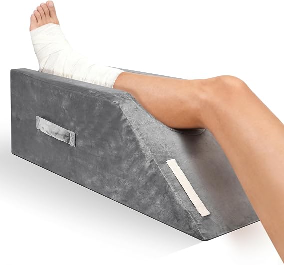 Leg Elevation Pillow, Memory Foam Leg Elevating Pillows, Ankle Knee Support Raiser Pillow for Bed, Rest Pillows for Swollen Feet, Operation, Injury or Resting, Improve Circulation