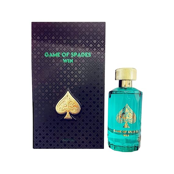 Jo Milano Game of Spades Win Parfum Spray | 3.4 oz (100ml) | Fresh, Floral, Musk, Sweet, Amber, Vanilla Scent | Long Lasting Fragrance for Men and Women (Unisex)