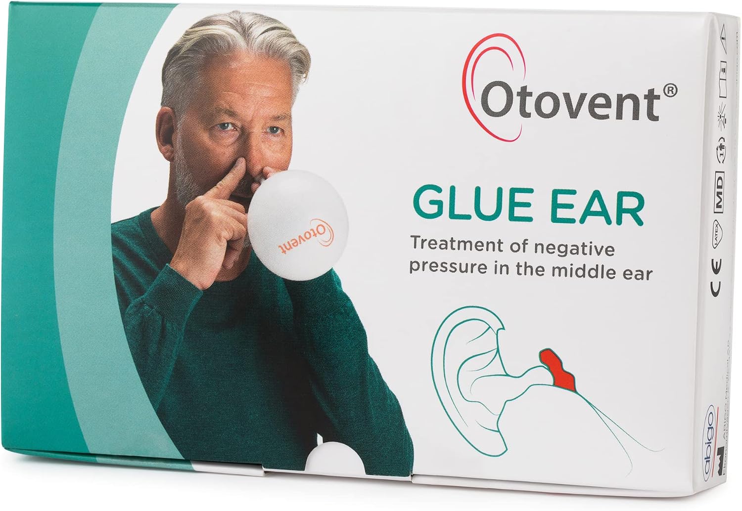 Otovent Adult Autoinflation Device - Clinically Effective Treatment for Glue Ear. Eustachian Tube Unblocker and Ear Pressure Relief.