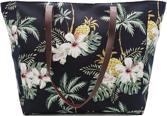 We We Large Canvas Straw Beach Pool Bag Waterproof Beach Tote Bags for Women Travel Shoulder Handbag