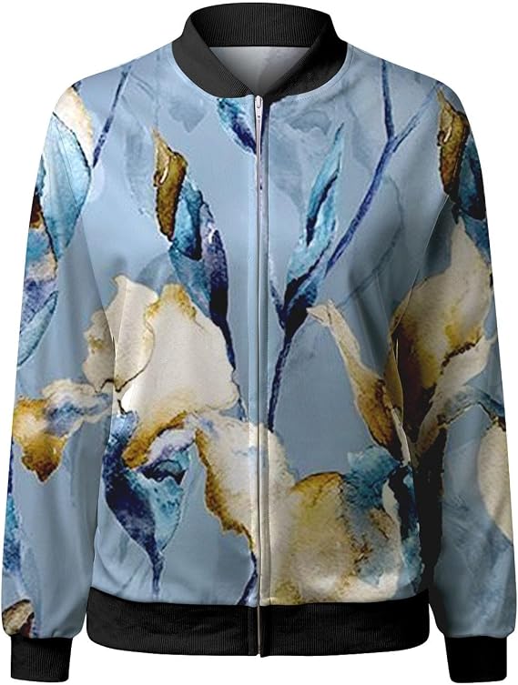 Lolvmvchi Winter Jackets for Women Plus Size Thin Pocket Jacket Blouse Coat Baseball Top Casual Light Jackets for 7