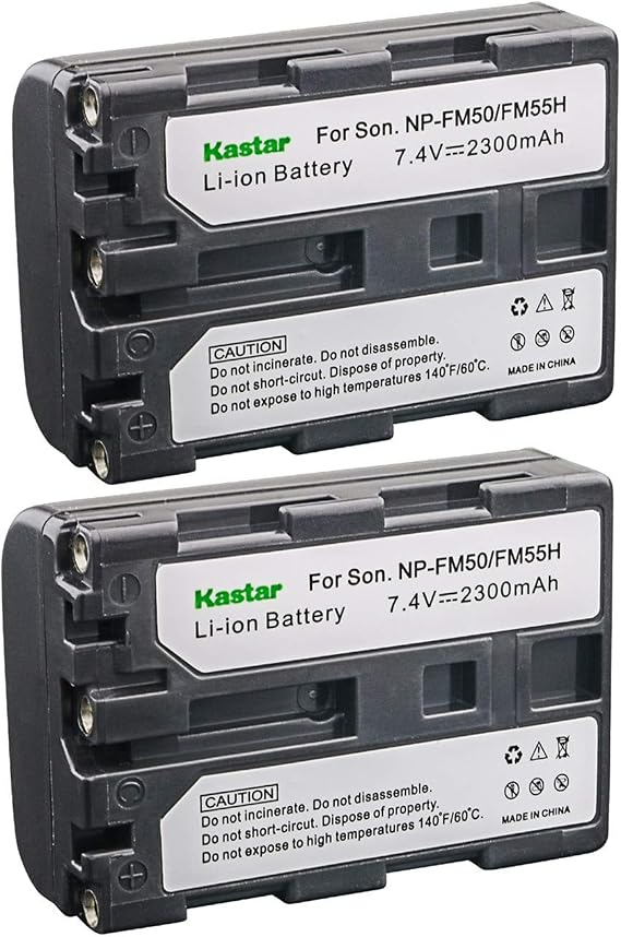Kastar Battery Replacement for Sony NP-FM50 NP-FM55H DCR-HC14 DCR-HC15 DCR-HC88 DCR-PC100 DCR-PC101 DCR-PC103 DCR-PC104 DCR-PC105 DCR-PC110 DCR-PC120 DCR-PC330 DCR-PC6 DCR-PC8 DCR-PC9