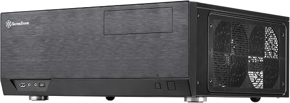 SilverStone Technology SST-GD09B-C - Grandia HTPC ATX Computer Case, USB Type C connector on I/O port, Silent High Airflow Performance, black