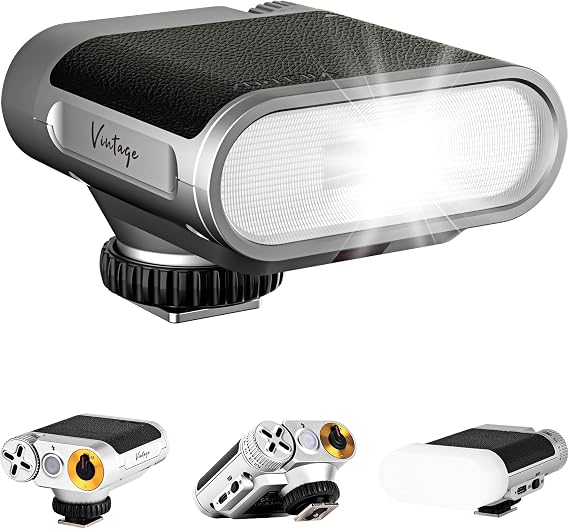 VILTROX Z1+ Camera Mini Flash Speedlite, GN12 6500K Hot Shoe Camera Flash Light with 7 Levels, S1/S2 Optical Control, Detachable Softbox Compatible with Canon Fuji Nikon Panasonic Olympus Cameras