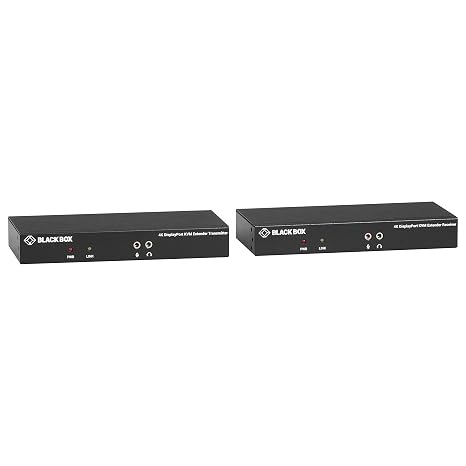 Black Box Network - KVXLCDP-100 - Black Box KVX KVM Extender - 1 Computer(s) - 1 Local User(s) - 328.08 ft Range - 4K - 3840 x 2160 Maximum Video Resolution - 2 x Network (RJ-45) - 5 - DisplayPort - 5