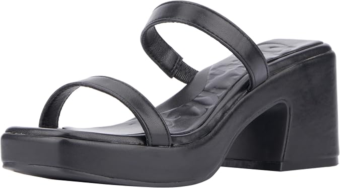 Olivia Miller Womens Savage Platform, Square Heels, TPR Outsole