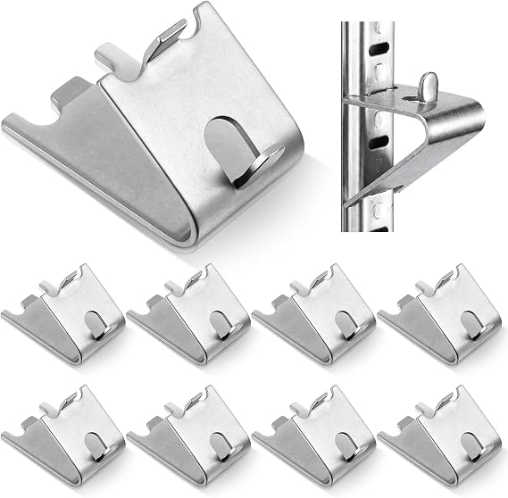 Hotop 8 Pieces 920158 Refrigerator Shelf Clips Freezer Cooler Shelf Support Commercial Replacement Rack Clips Buckles for Fridge Parts
