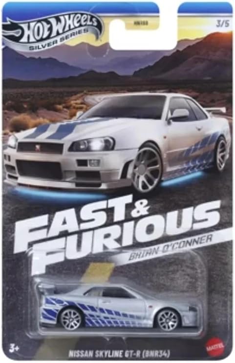 HOT WHEELS Fast & Furious Brian O'Conner Nissan Skyline R34, Oyuncak Araba
