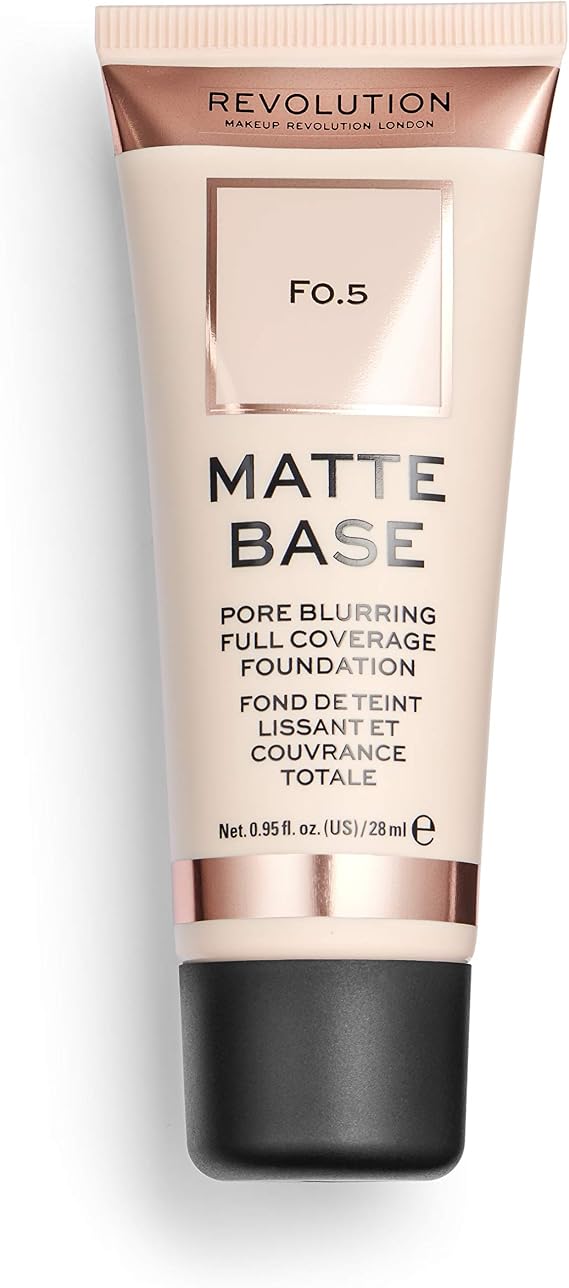Revolution Beauty London, Matte Base, Foundation, F0.5, 28ml