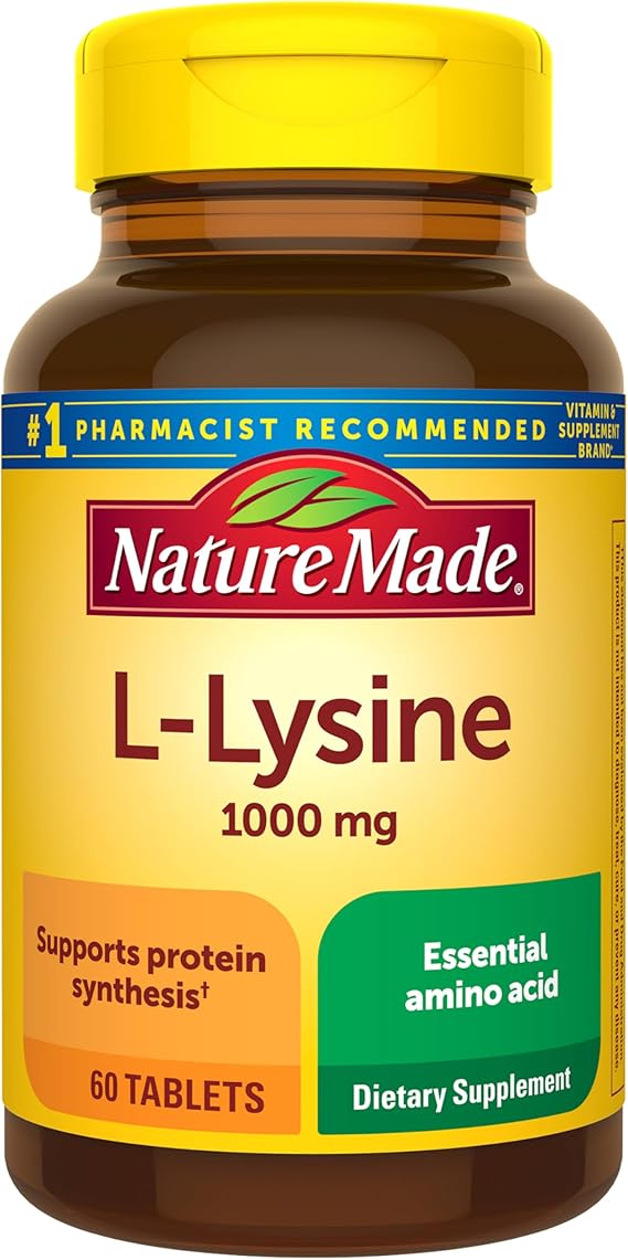 Nature Made L-Lysine 1000 mg, 60 Tablets