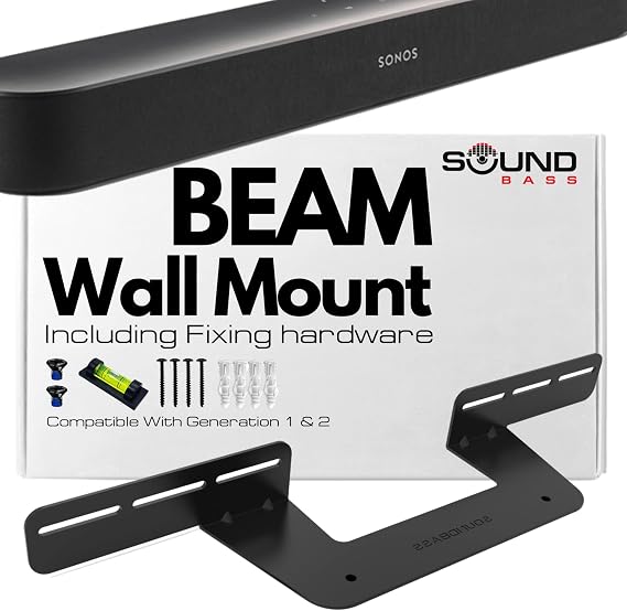 Sound Bass Soundbar Mount for Sonos Beam, Black