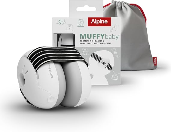 Alpine Muffy Baby Comfort Ear Defenders, Adjustable up to 36 months, Black