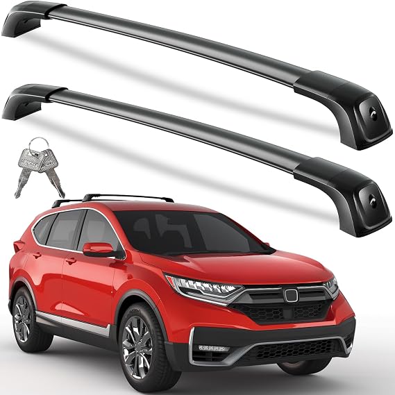 Wonderdriver 330lbs Roof Rack Cross Bars Fit for Honda CRV CR-V 2017-2022 | Heavy Duty Aluminum Anti Theft Lockable Black Roof Rails Crossbars Rooftop Cargo Carrier Luggage Family Vacations Road Trips