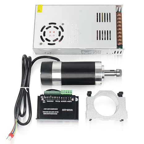 RATTMMOTOR 500W 48V DC Brushless Spindle Motor Kit ER11, 12000RPM