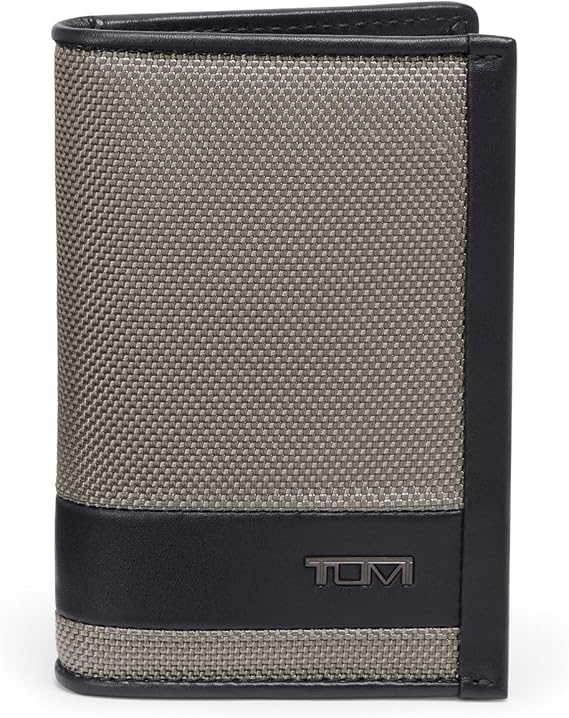 TUMI Alpha Multi Window Card Case, Men's Leather Wallet, Grey Alloy