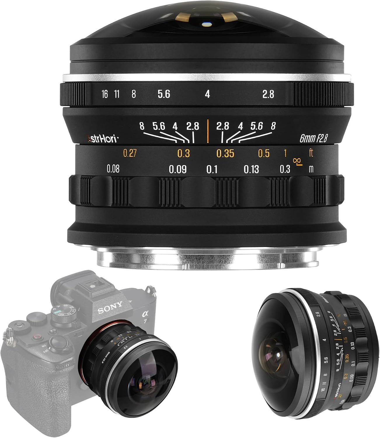 AstrHori 6mm F2.8 Full-Frame Circular Fisheye Lens Ultra Wide Large Aperture Camera Lens for Astrophotography Landscape Photography (Z)
