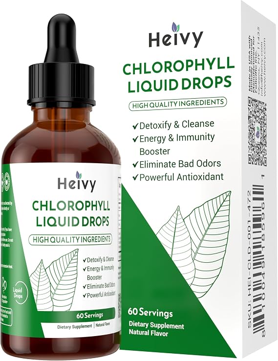 Heivy Chlorophyll Liquid Drops 50mg, 2 fl oz, Natural Flavor