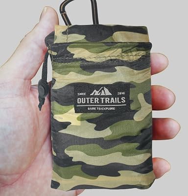 Outer Trails Pocket Picnic Blanket Mat - Waterproof, Puncture Resistant, Compact, Ultra Lightweight, Compact & Soft - Picnics, Beach, Camping, Concerts, Festivals, Travel, Sports- Camo