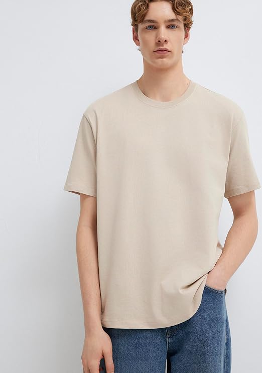 Mor Basic Tişört Loose Fit/Bol Rahat Kesim 066249-70670