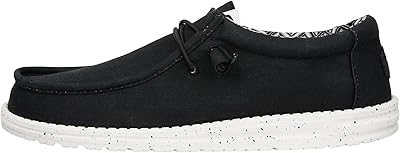 HEYDUDE Mens Wally Stretch Canvas Loafers | Comfortable Lightweight Slip-On Shoes for Men | Casual Walking, Travel & Everyday Comfort