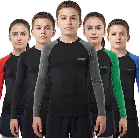 Exxact Sports Kids BJJ Rash Guard Long Sleeve