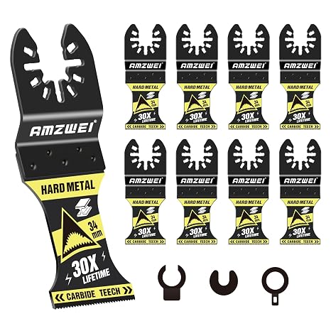 AMZWEI 8PCS Upgraded Carbide Oscillating Tool Blades