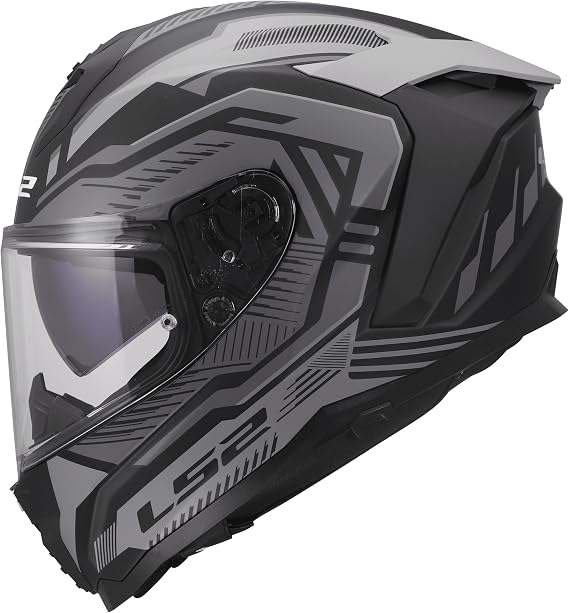 LS2, Challenger II Dravix Integral Motorcycle Helmet Grey