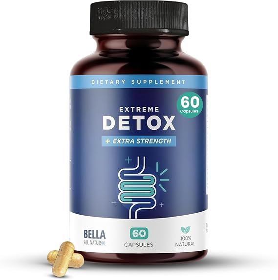 Bella All Natural Extreme Detox - Colon Cleanse - 60 Capsules