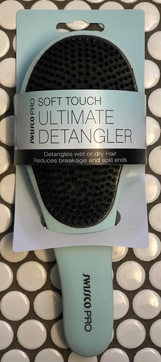 Swissco Pro Soft Touch Ultimate Detangler Hair Brush (Light Seafoam Blue)