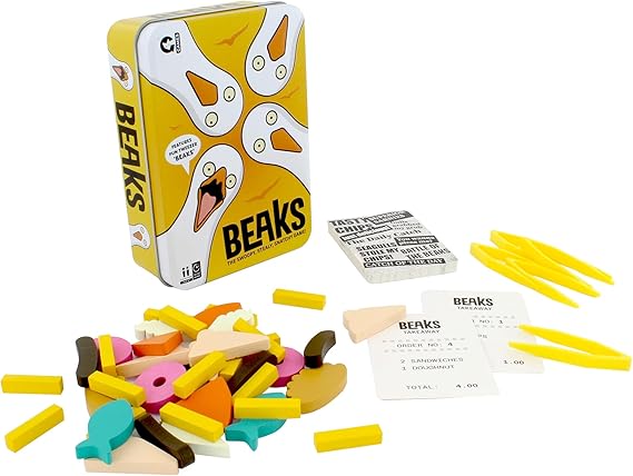 Ginger Fox Beaks Party Game | NEW | Squawk Like A Seagull |A Game The Whole Family Will Love to Play | Fast & Frantic Fun | Great Gift Idea For Ages 8+ Years