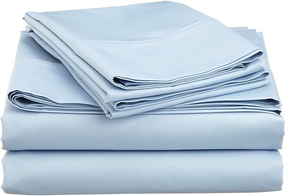 Premium Pima Cotton Sheet Set 1500 Thread Count with 16-Inch Deep Pockets, Queen-Blue