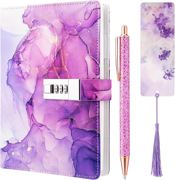 Purple Secret Diary with Lock for Kids