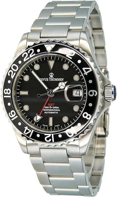 Revue Thommen GMT Professional Men's Stainless Steel Automatic Swiss Made Watch 17572.2137